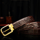 Genuine Leather Crocodile Skin Business Casual Men's Pin Buckle Belt